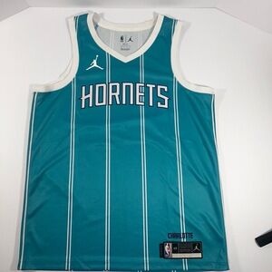 Jordan Mens Size 48‎ Large Teal Charlotte Hornets NBA Dri-FIT Jersey